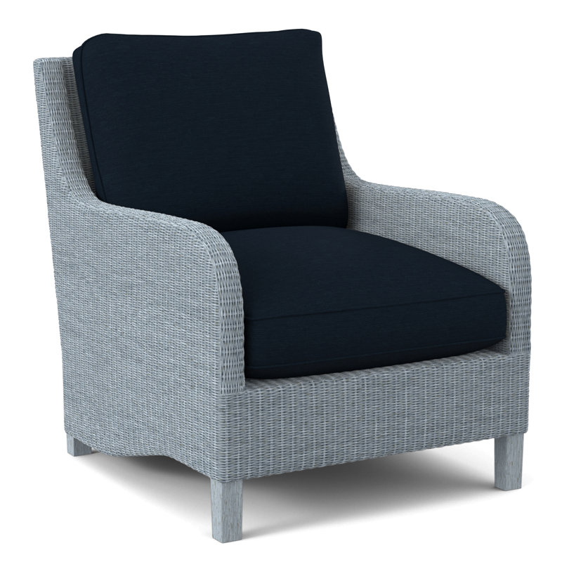 Fauteuil large 29 po Gibraltar, À gros carreaux bleus; 0120-61, Verre d'eau
