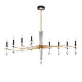 Tempest 8 Light Crystal Linear Chandelier