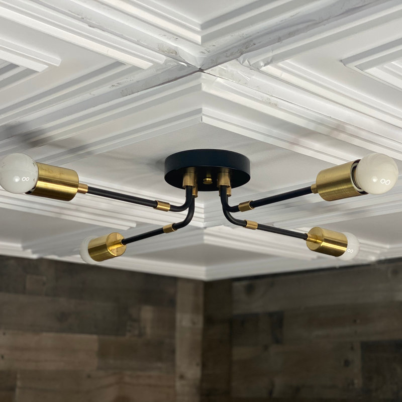 Argelis Flush Mount, Brass Black