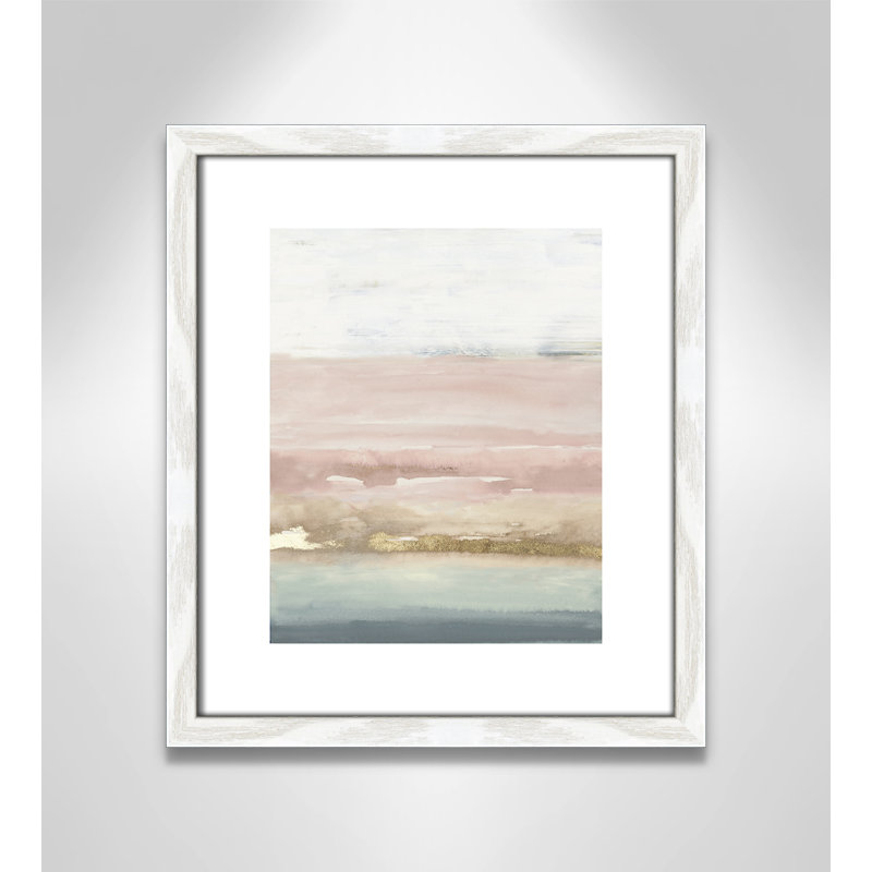 Cotton Cany Horizon Cotton Candy Horizon - reproduction d'art, Blanc, Papier avec cadre à grain de bois blanc