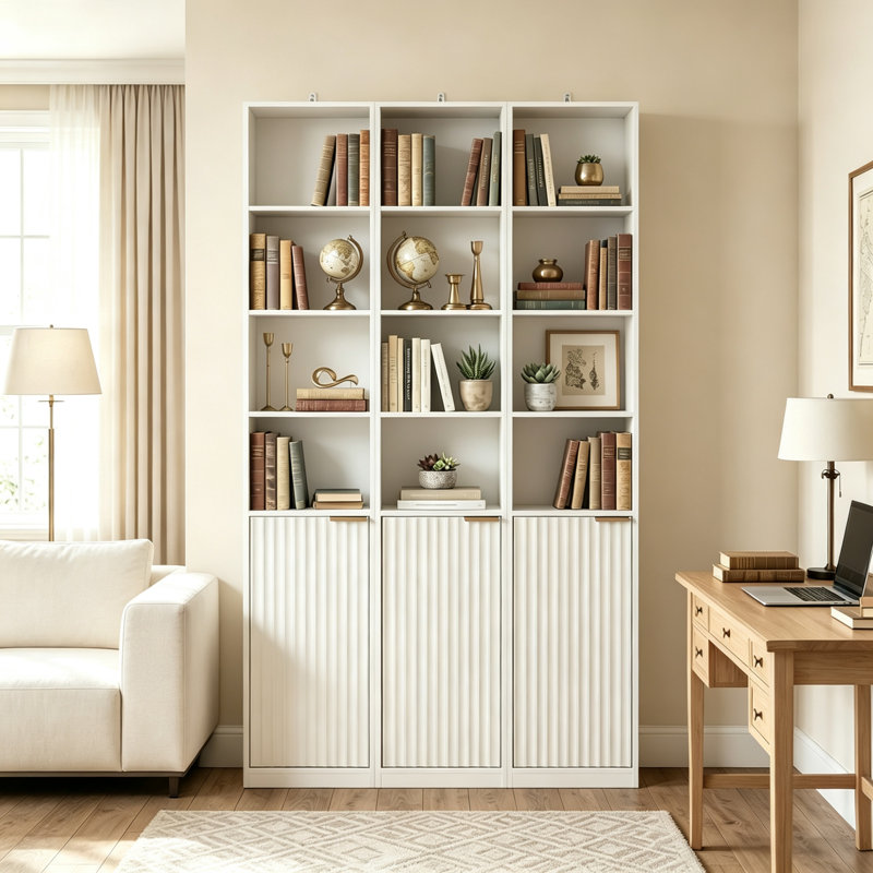 182 cm H x 30 cm W Bookcase, White