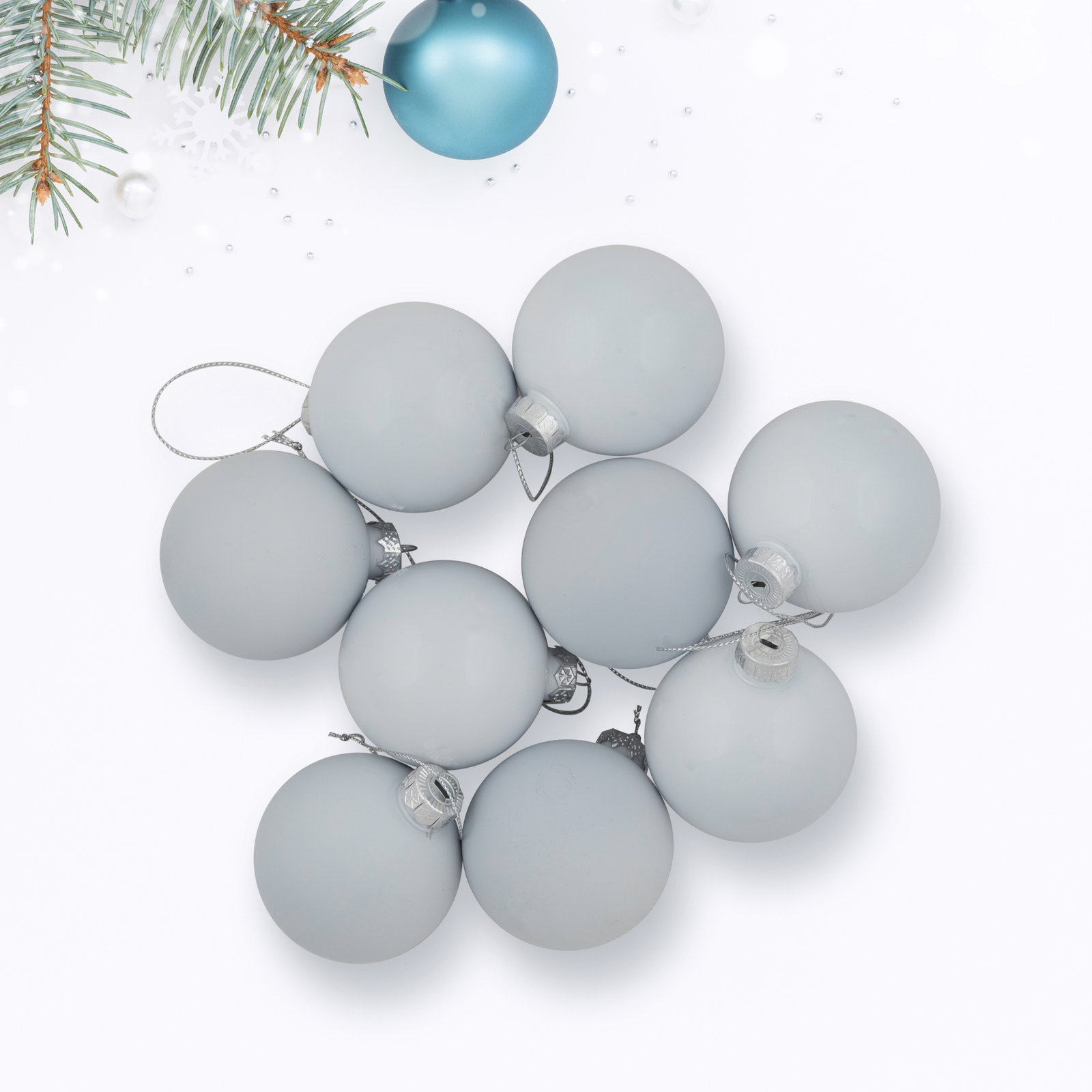 Northlight Seasonal 3" Glass Bauble, White