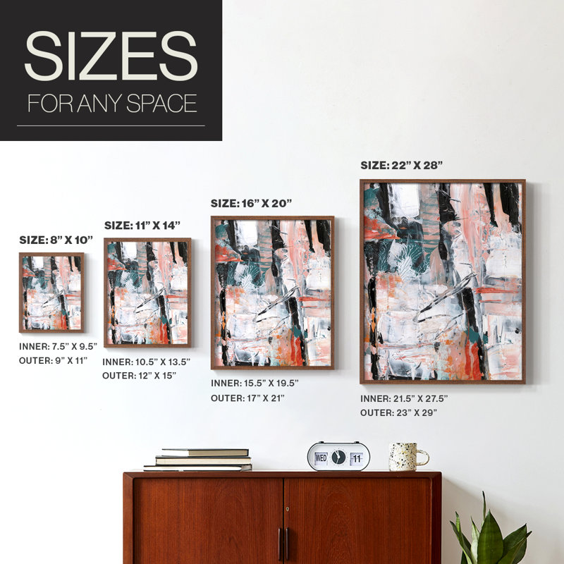 Miami Vibes II Framed Print - Solid Wood, Walnut, 30" H x 24" W