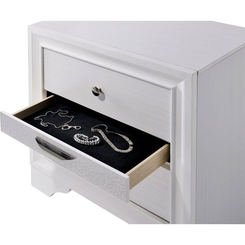 Table de chevet pour chambre à coucher, table de chevet, table de chevet avec poignées rondes