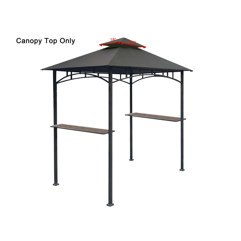Auvent de remplacement APEX GARDEN pour pavillon de jardin à barbecue à deux niveaux 8 pi x 5 pi # L-GG001PST-F, gris