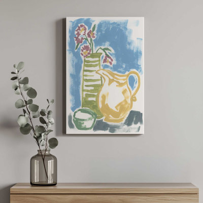 Impression sur toile Gestural Floral Table I par June Erica Vess