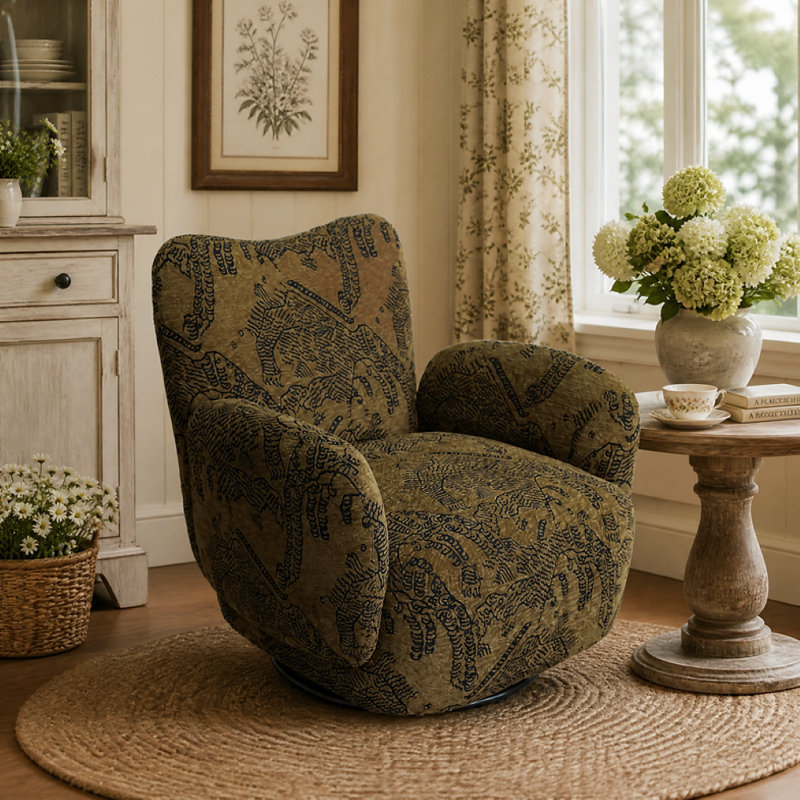 Chaise pivotante Cocoon, Tigre CHENILLE
