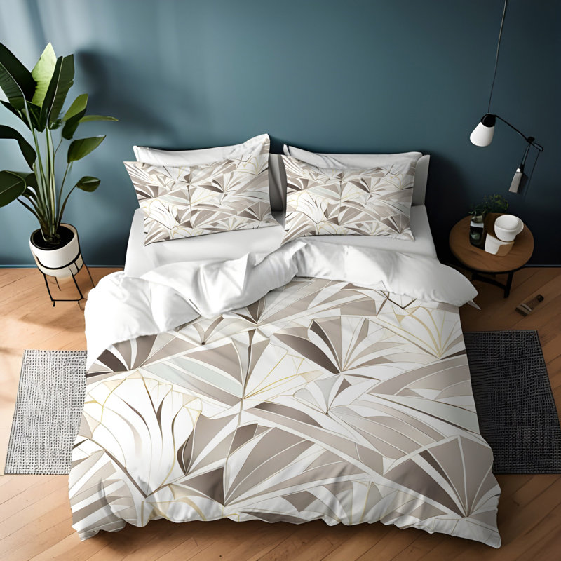 Polyester Abstract Duvet Cover, King Duvet Cover + 2 King Shams