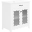 Armoire de salle de bain moderne de 31 po avec rangement spacieux, lavabo en céramique lisse et verre trempé à rayures verticales pour un verre intégré lumineux de 31 po, charnières à fermeture en douceur silencieuses