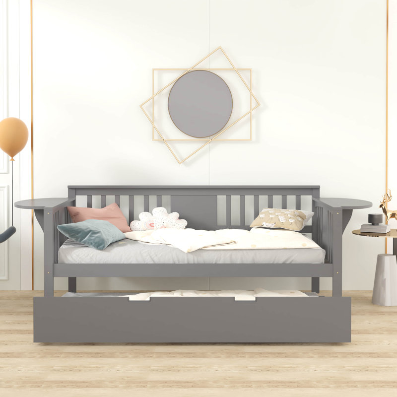 Lit double avec lit gigogne simple