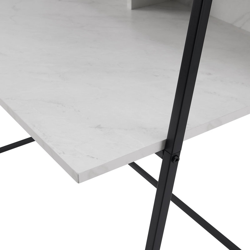 Ketan Leaning / Ladder Desk, Marble White