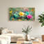 Tableau encadré sur toile « Lotus tropical », 1 pièce, 147 x 71 cm-2087648276