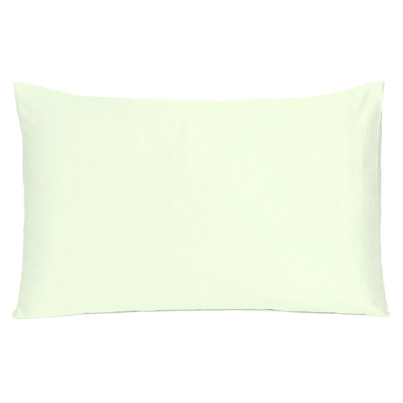 Taie d'oreiller en satin , Standard, Ivoire