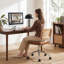Chaise de bureau pivotante en similicuir Ayris-671295140