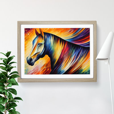 Horse Vol.2 Abstract 1 Piece Single Picture Frame Painting