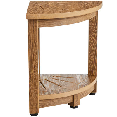 Corner Shower Bench, 16.5" Height 12.8" Radius, 350 LBS with Storage Shelf, Faux Wood Grain Polystyrene, Water Resistant, Shower Stool for Inside & Outside Shower, Living Room, Designed for Bathroom