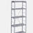 Gray and Silver 4-Layer Bookshelf