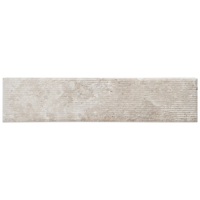 Flexa 3-in. x 12-in. Subway Textured Concrete Look Matt Porcelain Wall Tile, Tuff