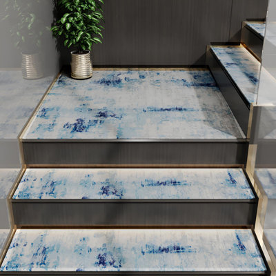 Tapis de marche en bois antidérapant pour escalier en spirale pleine longueur