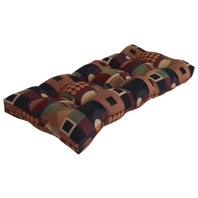 Coussin de banc capitonné en jacquard chenille