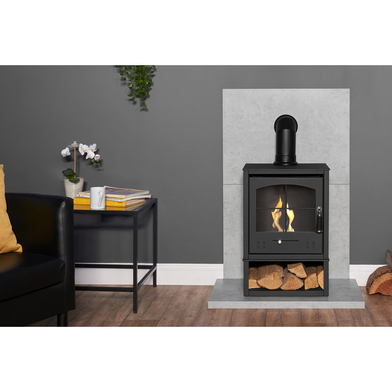 Addington Belfry Heating 44 cm W Black Bio-Ethanol Stove, 91.5cm H x  44cm W x 31cm D