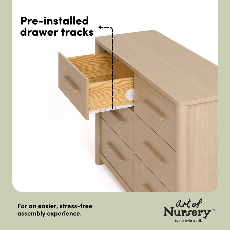 Malta 6 Drawer Dresser, Driftwood