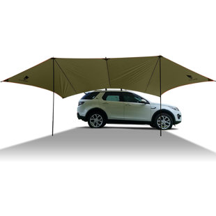 Car Side Awning Canopy, 19x11ft Waterproof Suv Sun Shelter, Large Vehicle Awning For Truck, Van, Camping