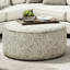 Rond transitionnel avec motif cachemire et garniture de passepoil, revêtement en chenille, 39 po de largeur, multi motif, cordon soudé, dimensions 39 x 39