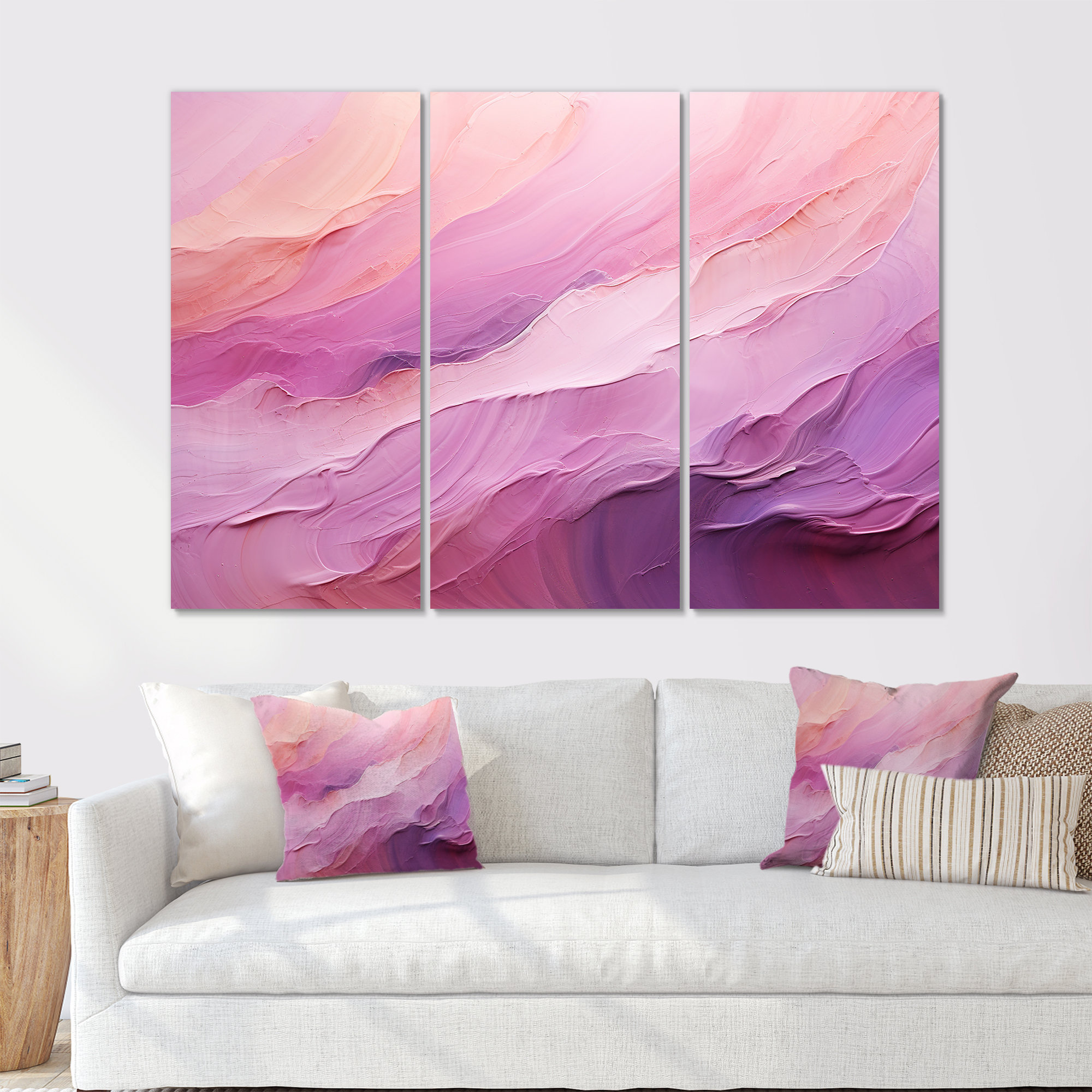 Mercer41 Tuba Terrain Mountainous Mauve III - Liquid Ink Abstract Wall ...