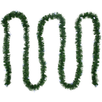 216'' in. Lighted Faux Spruce Garland