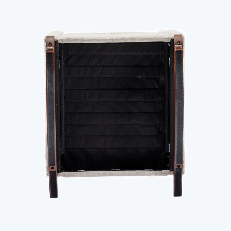 Chaise berçante à haut dossier avec siège rembourré et confortable, Gris huître