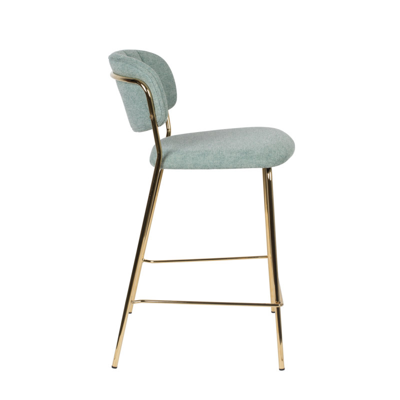 Jolien 26'' Counter Stool, Light Green, Gold/Light Green