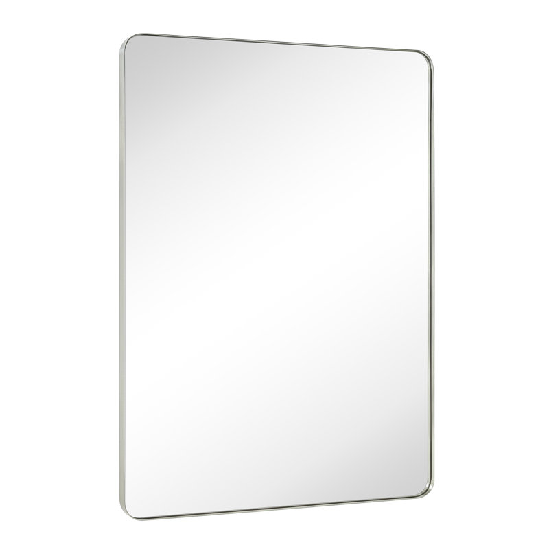Miroir de salle de bain Kengston, Nickel brossé, 48 po x 36 po