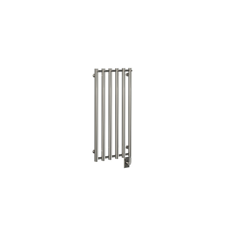 Chauffe-serviettes électrique mural 10,5 "x37,5" Rosendal, H 37,5 po x l 10,5 po x P 4 po, Nickel poli, Électrique à brancher