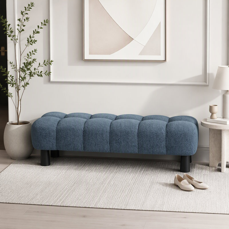 Banc avec repose-pieds 62,6 po, Blue