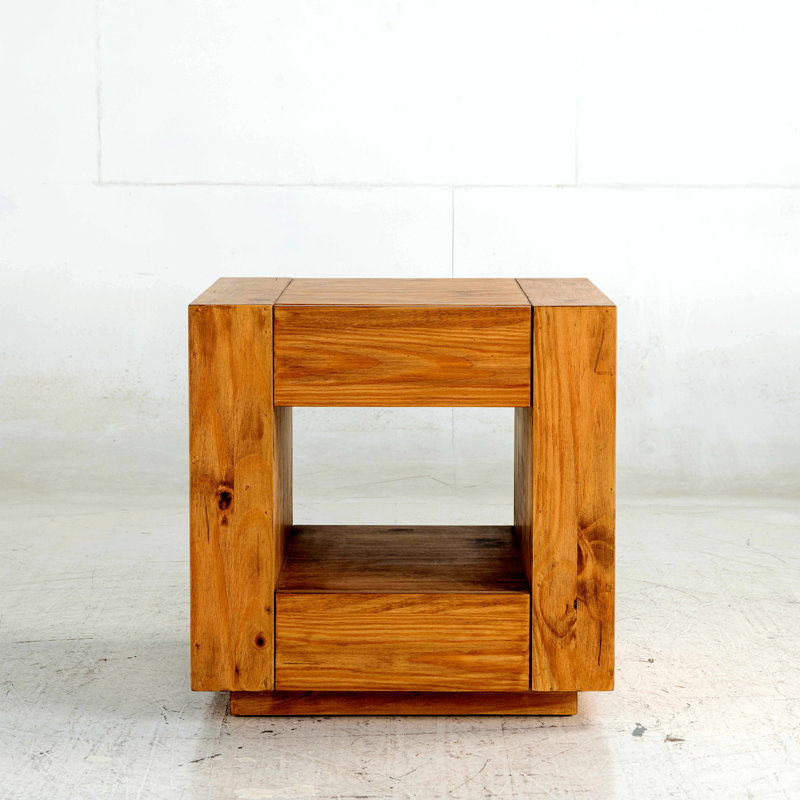 Durable And Stylish Oak Finish End Table For Versatile Home Decor