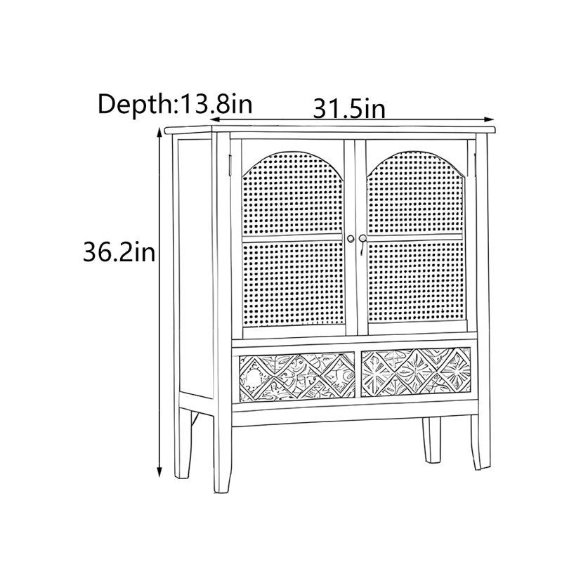 Armoire d'entrée moderne en bois massif minimaliste