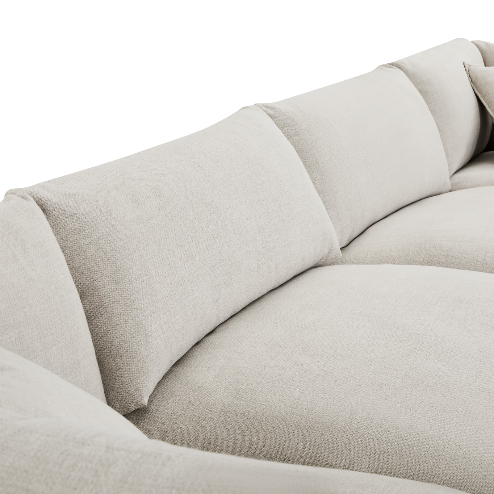 Annabella 81" Modular Sofa, Effie Linen Performance Weave
