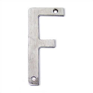 4 po  lettre de maison Villa, Chrome brossé, F