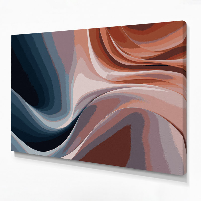 Gradient abstrait 30, art mural sur toile brune, H 11 po x l 14 po