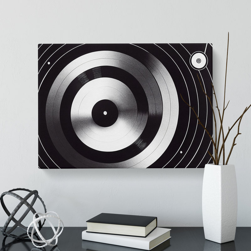 Expressive Vinyl Record Art - Wrapped Canvas, 35cm H x 50cm W x 3cm D