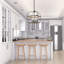 Plafonnier pour îlot de cuisine Farmhouse, lustre rustique en bois 4 lumières, lanterne industrielle suspendue sur table