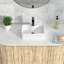 16" x 12" White Ceramic Vessel Bathroom Sink Set with Black Faucet Supply Lines and Drain