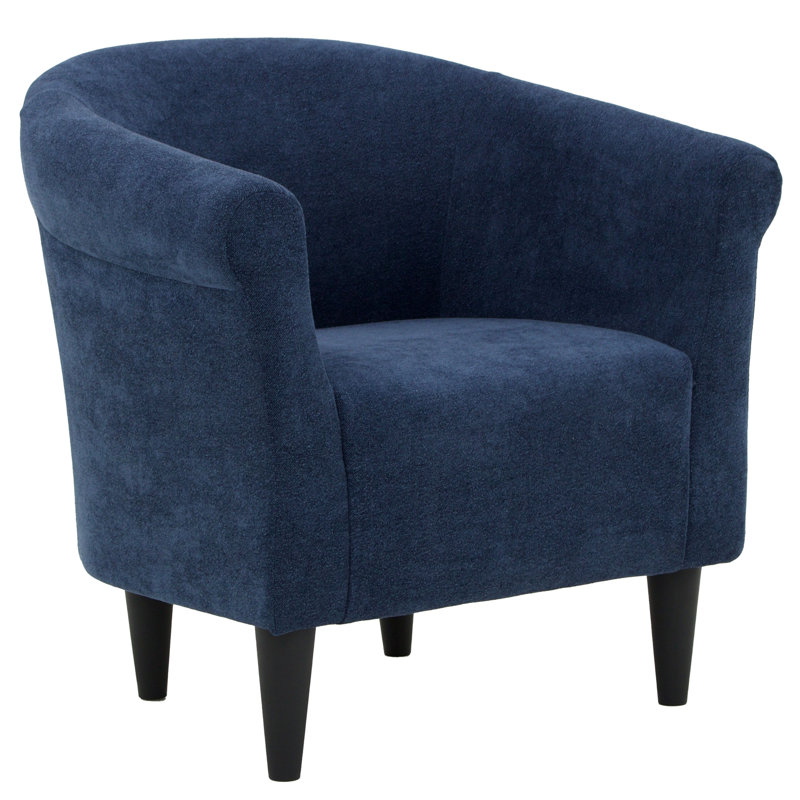 Liam Upholstered Barrel Chair, Chantel Parisian Performance Velvet