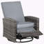 Fauteuil inclinable pivotant en osier Outsunny-155522118-155522116