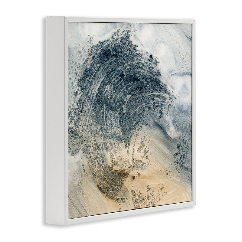 «Giclee Art» par Ethan Harper, Estampe numérique encadrée blanc bord de mer, H 24 po x l 24 po