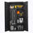 Metal Wardrobe With Hanging Rod And Compartments, Lockable Closet With Locks And Keys For Bedroom, Living Room And Laundry Room-660543286
