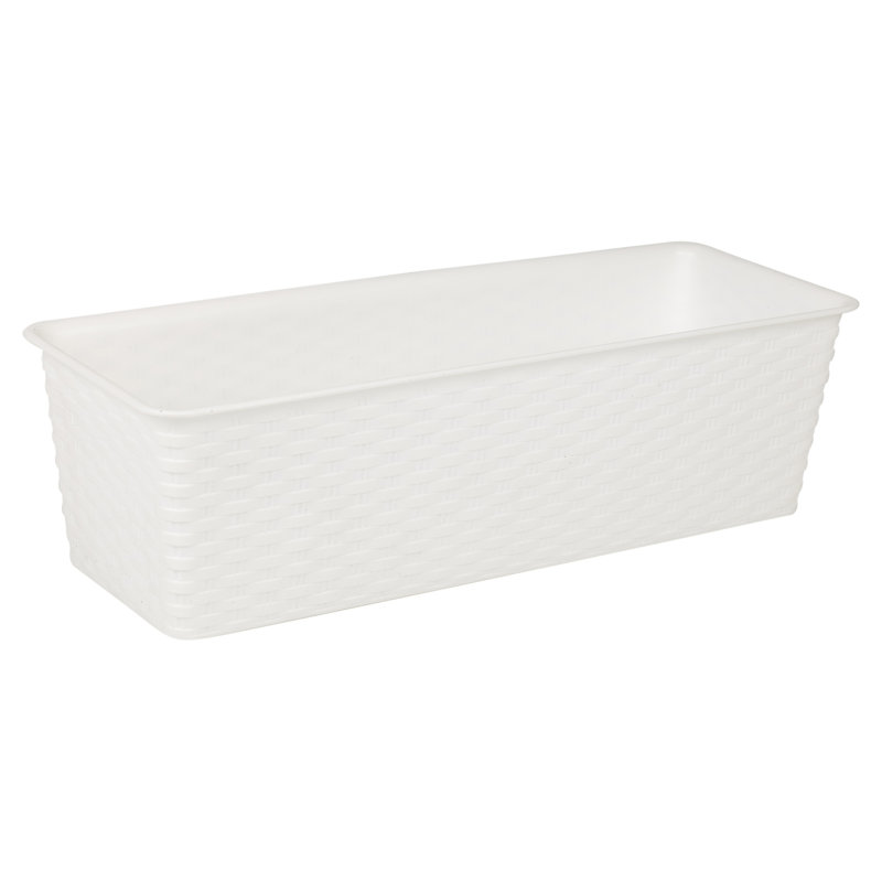 Planter Box, 12cm H x 40cm W x 16cm D, Beige