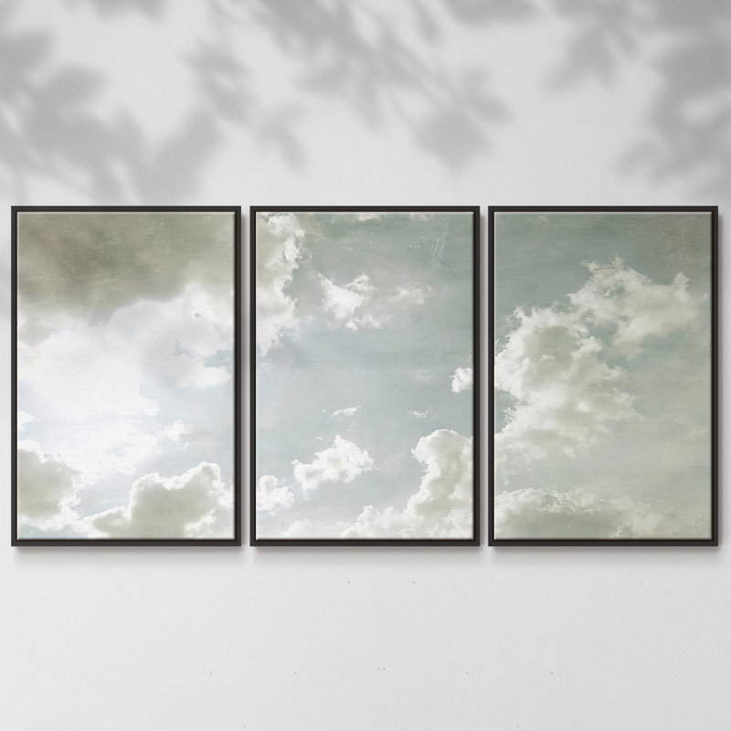 Sky Scrapers I - Toile encadrée à pièces multiples, H 40 po x l 78 po x P 2 po, Noir