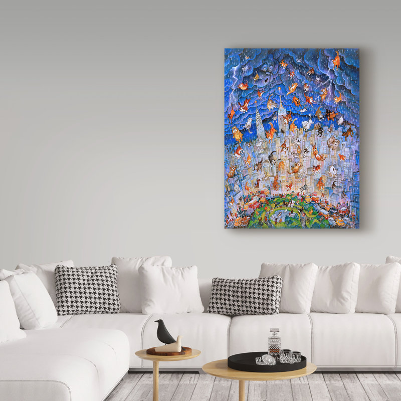 «Kellene Bill Bell Rains Cats in New York», reproduction sur toile tendue, H 19 po x l 14 po